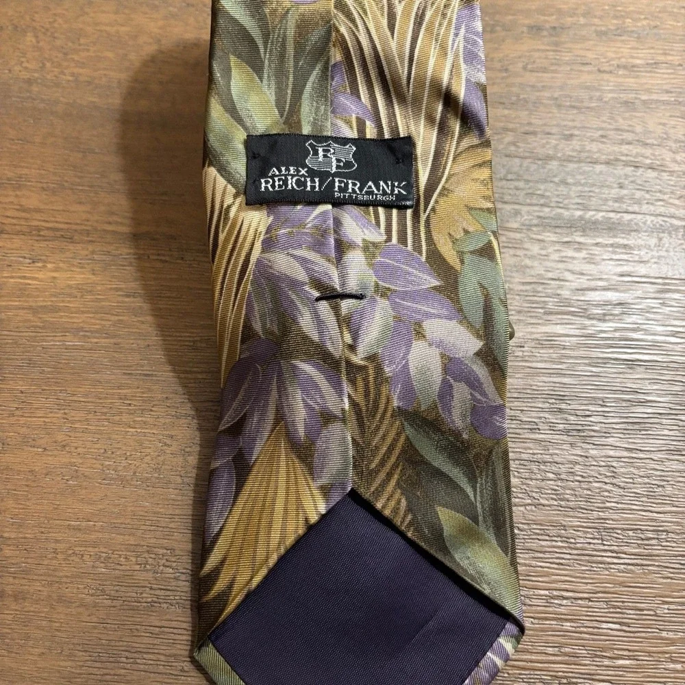 Vintage Ted Lapidus Silk Tie Tropical Hand Printed Italy 3.5x60 Alex‎ Reich